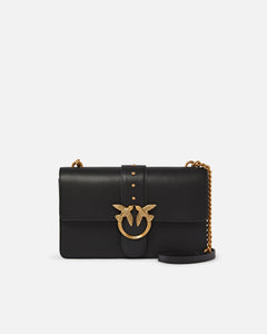 Borsa a tracolla media Love Bag in pelle nera