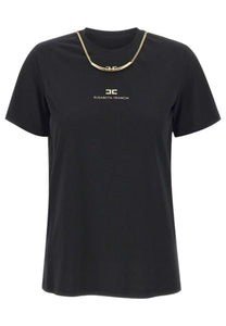 T-shirt in jersey di cotone con collana