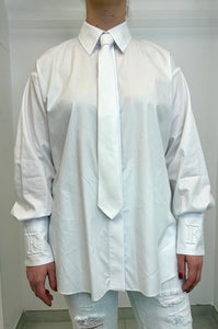 Camicia in cotone con cravatta
