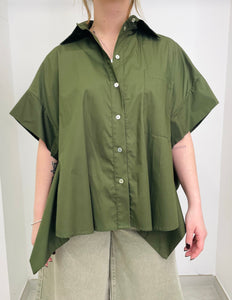 Camicia oversize asimmetrica
