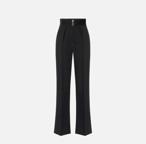 Pantaloni in crêpe leggero con dettagli smoking
